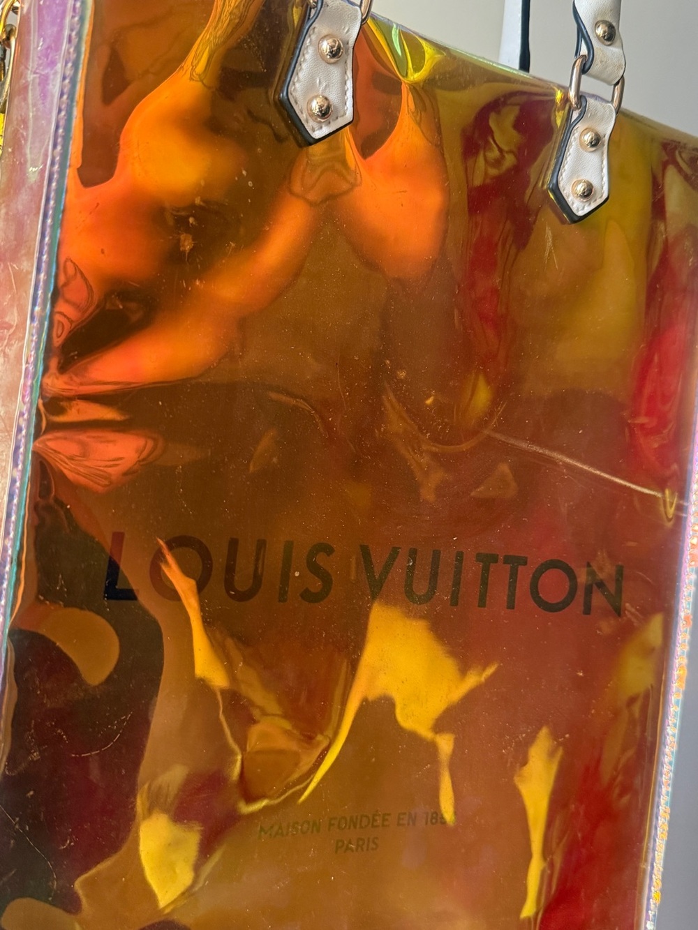 Louis Vuitton Iridescent Tote - Orange Pink Gold Hues